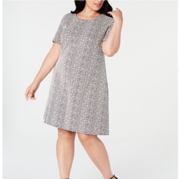 Calvin Klein Jacquard Pointe Knit Sheath Dress - Picture 1 of 4